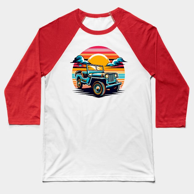Willys Jeep Baseball T-Shirt by Vehicles-Art